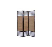Paravent Séparateur Interieur Diviseur 3 Pan Cloison en Bois Bambou Homestyle4u