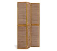 Homestyle4u Paravent Séparateur Intérieur 3 panneaux Cloison en bambou