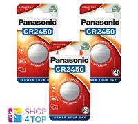 3 Panasonic CR2450 Lithium Batterie 3V Cellule Boutons 1BL blister Exp 2034 Neuf