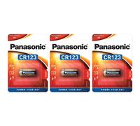 [-3] Panasonic Lot de 3 Blisters 1 pile CR123 Lithium Power 3V