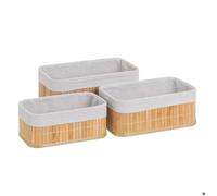 3 panieres de rangement en bam