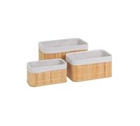 3 panières de rangement en bambou