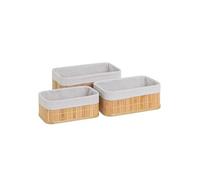 3 panières de rangement en bambou