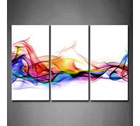 3 Panneau Frais Regardez Couleur Abstrait Fumée Coloré Blanc Contexte Peinture Murale d'art l'image imprimée sur Toile Abstrait Photos d'œuvres d'art pour Le Bureau à Domicile Décoration Moderne