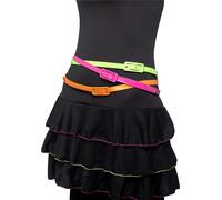 3 Paquet De Multicolore Ceinture Femmes Enfant Sauvage Madonna Déguisement Néon