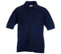 3 Paquet Enfants Fruit of the Loom Polycoton Polo Piqué Chemises École Uniforme