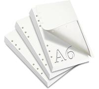 3 Paquets 180 Feuille A6 Filofax A6 Classeur A6 6 Anneaux Vierge Feuilles Mobiles Recharge Agenda A6 Recharges Pour Agendas Et Planificateurs Feuille A6 Perforée Pour Cahier Carnet De Voyage