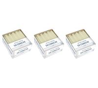 3 paquets de 50 bougies coniques diamètre 2,2 cm hauteur 21 cm (150 bougies) - Couleur ivoire - Durée 5 heures - Standard pour chandelier - Cereria Di Giorgio