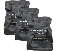 3 paquets de gaze hémostatique d'urgence, gaze stérile compressée, pansements médicaux d'urgence pour trousses d'urgence, bandages de contrôle hémostatique - 3,0 "x 4,0 Yards