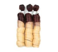3 paquets de paquets de vague de corps, extensions de cheveux synthétiques à tissage rapide de 18 pouces for les femmes noires Wear and Go(33-613)