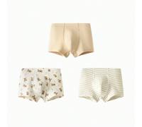 3 paquets Mini Bala Shorts de boxeur doux pour garçons, respirants et confortables, sans attache 7Y,5Y,3-4 ans,18-24M,8 ans,10 ans,12 ans,13 ansCartoon,graphique,RayéTissu tricoté