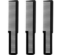 3 Paquets Peignes Haut Plat Clippers à Dessus Plat Peignes de Styliste Haut Plat Peigne Tondeuse Noir Styliste Barber Clippers pour la Création de Style Coupes de Cheveux