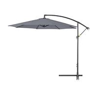 3 Parasol Sun Shade Patio Banane Suspendu Gris Cantilever Gris
