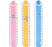 3 Parties Cartoon Animal Plastic Turmline,Règles De Pliage,Aides À Dessin,Outils De Mesure,Fournitures D'étude Et De Bureau.