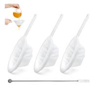 3 passoires en plastique, passoire en maille de nylon extra fine | Filtres à Mailles Fines, passoire de cuisine avec poignées antidérapantes, convient pour filtrer le yaourt