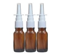 3 PCS 15 ML Vide Rechargeable Ambre Verre Nasal Spray Bouteille Pompe Pulvérisateurs Snoot Nettoyant Conteneur Pour Dispensing Médical