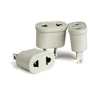 3 PCS Adaptateur FR vers US Convertisseur Prise Europeénne vers Fiche Américaine pour Brancher Appareils Français France Europe aux USA pour Aller aux Japon Canada Thaïlande/Blanc
