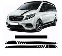 3 Pcs Autocollant De Jupe De Bande Latérale De Capot De Voiture, Pour B = enz V Classe W447 Vito Viano 2014-Présent AMG Accessoires