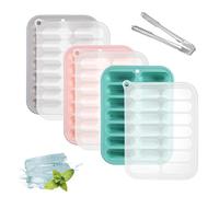 3 Pcs Bac Glacon Silicone Couvercle Bebe, Moulle a Glace Sans BPA, Ice Cube Tray Glacons Reutilisables Ustensiles Cuisine, Glacons Barquette Alimentaire Rectangulaire Cube, 14 Compartiments