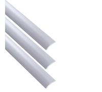 3 Pcs Barre de Transition de Sol 90 × 2 cm, Bande de Recouvrement de Seuil en Aluminium Adaptée aux Carreaux, au Vinyle et aux Sols Composites(Argent)