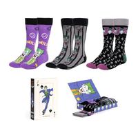 3 pcs. Batman Joker Chaussettes, Multicolore, 38-45 Mixte