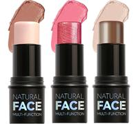 3 Pcs Bâton De Fard À Jouesbâton De Surligneur Et Bâton De Contour Bronzantlongue Durée Et Étanche Contour Sticks Kitfacile À Sculpter Le Visage Et À Créer Un Maquillage De Finition Léger
