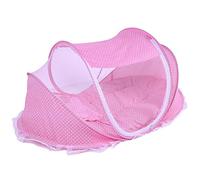 3 Pcs bébé Mosquito Nets avec matelas Taie d'oreiller, portable pliable Filet de berceau Lit, lit pliable Filet de Infants, nouveau-né bébé Chambre d'enfant bébé pop-up Ciel de lit moustiquaire Tente