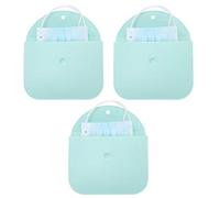 3 pcs bouche étouffant un carter d'organisateur en silicone Sac de rangement réutilisable à l'épreuve de poussière pour l'extérieur (Vert)