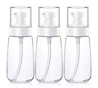 3 pcs Bouteille De Lotion De Voyage, Segbeauty Clear Dispenser Bottle Set for Essence Shampoo Conditioner 60ml Vide Rechargeable Récipients cosmétiques de Bouteille de Pompe pressée