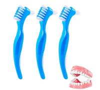 3 Pcs Brosse À Dents Pour Prothèses Dentaires Double Tête, Brosse Appareil Dentaire Pointe De Précision, Ergonomique Brosse À Dents, Dentiste, Aligneurs, Appareils De Maintien