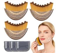 3 pcs Brosse Lymphatique Visage Brosse Drainage Lymphatique Visage | Convient au Contour du Visage, de la Mâchoire, du Menton et Visage (Inclut un étui de Rangement)