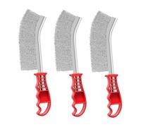 3 Pcs Brosse Metallique - Brosse Metallique a Main - Brosse Métallique avec Poignée Courbée en Plastique pour Nettoyer Rouille Graisse Peinture et Poussière