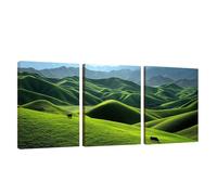 3 Pcs Cadre en Bois Impression sur Toile Printemps Tableau Decoration Murale Paysage Poster Affiche Peinture Image sur Toile Tableau Decoration Murale Bain Salon Bureau Chambre, Cadeau 45x70cm U1-94
