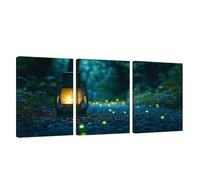 3 Pcs Cadre en Bois Impression sur Toile Rêve Tableau Decoration Murale Usine Poster Affiche Peinture Image sur Toile Tableau Decoration Murale Bain Salon Bureau Chambre, Cadeau Femme 30x45cm U1-739