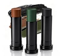 3 PCS Camouflage Face Paint Sticks, Waterproof Maquillage Militaire Peinture Camouflage pour Visage et Corps, Face Paint Portable Lavable pour Paintball Chasse Halloween Outdoor, Noir Marron Vert