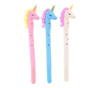 3 Pcs Cartoon Star Spot Unicorn 0.5mm Black Signature Pen Student Writing Gel Pen Cartoon Printing Office Stationery