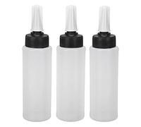 3 Pcs Cheveux Couleur Shampooing Applicateur Bouteille Rechargeable Salon de Coiffure Squeeze Bouteille avec Couvercle Récipient Rechargeable pour Salon et Usage Domestique