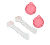 3 PCS Couvercle Boite de Conserve, Couvercles Silicone de Conserve pour Chien Chat, Cuillères à Nourriture pour Chat en Silicone, Couvercle de Boîte en Silicone Universel de Chat