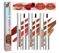 3 PCS Crayon a Levre,Detachable Lip Liner,Lip Stain Tattoo Peel Off Imperméables & Longue Durée pas de Bavures,Naturel Nourrir Terne Lèvres pour Lèvres Définies et Repulpées, Brown,Coffee,Cocoa