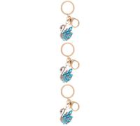 3 Pcs Cygne Porte-Clés Suspendu Ornement Pendentif Cygne Porte-Clés Strass Porte-Clés Pendentif Cygne Porte-Clés Tentures Suspendus Décorations Voiture