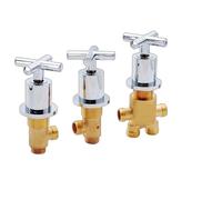 3 Pcs Diviser Robinet De Baignoire En Laiton,Robinets De Bain aves Cartouches céramique,Mitigeur Salle Bain Pour Cabine Ou Hammam(Poignée en croix)