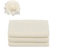 3 Pcs Etamine Alimentaire, 50 x 50 cm Chiffon Cuisine Réutilisable Grade 100 Fine Étamine Tissu Non Blanchi Lavable Mousseline Alimentaire pour Filtrer Jus Fromage Thé Laits Végétaux Soupes Yaourts