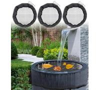 3 PCS Filet pour Citerne de Pluie, 80 cm Housse pour tonneau de Pluie avec Cordon de Serrage, Filet de Protection pour Tonneau de Pluie, De Pluie Ronde,Protection Contre Les Moustiques et Les Feuilles