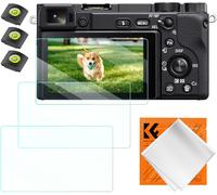 3 PCS Film de Protection Écran et 3 PCS Protège Griffe avec Niveau à Bulle et Chiffon Compatible avec Sony NEX 7/NEX 6/NEX 6L/NEX 5/NEX 3N/A6600/A6100/A6400/A6300/A6000/A5000