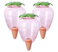 3 Pcs Globe d'Arrosage Plante 500ml, Arrosage Automatique Transparent avec Cône d'Écoulement, Ampoules Boule Système d'irrigation Jardin Plastique, Distributeur d'eau Plantes Intérieur Extérieur (B)