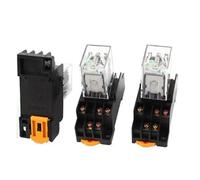 3 Pcs HH53PL DC 24V Coil 3PDT 11Pin 35mm DIN Rail Mounting Electromagnetic Relay