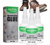 3 Pcs Jue Fish Glue, Jue-Fish Welding High-Strength Oily Glue, All Purpose Super Glue Extra Strength, Multi Purpose Strong Glue for Plastic, Rubber, Metal, Wood, Ceramics, Leather