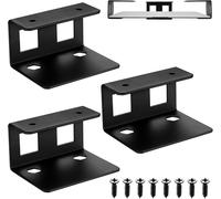 3 Pcs Laptop Stands Under Desk Multifunctional Under Desk Storage for Laptop Tablet Keyboard Devices Thickness < 3.5 cm (Black)