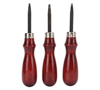 3 Pcs Leather Beveler with Sandalwood Handle, Leather Edge Beveler and Skiver Tool Set for DIY Leather Crafting, Chamfering Edges and Thinning Leather