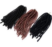 3 Pcs Lightweight African Style Hollow Braids Wig Braids in Assorted Colour, Comfortable to Wear Hair Extensions for Trying out A Different Hairstyle